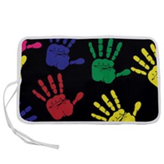 Handprints Hand Print Colourful Pen Storage Case (l) by Apen