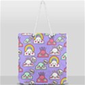Cloud Seamless Pattern Full Print Rope Handle Tote (Large) View1