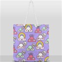 Cloud Seamless Pattern Full Print Rope Handle Tote (Large) View2