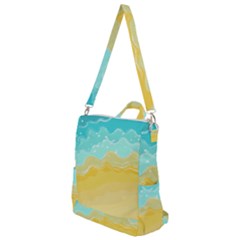 Abstract Background Beach Coast Crossbody Backpack by anzea
