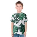 Illustrations Monstera Leafes Kids  Cotton T-Shirt View1