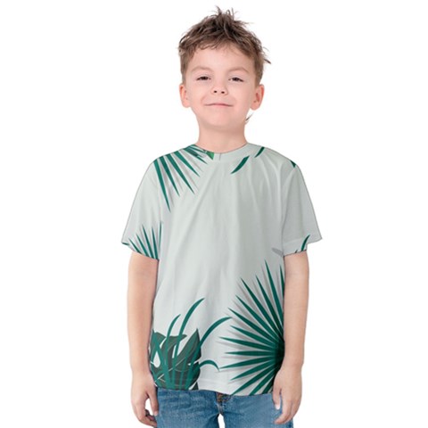 Illustrations Foliage Background Border Kids  Cotton T-shirt by anzea
