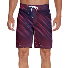 Illustrations Space Purple Men s Beach Shorts by anzea