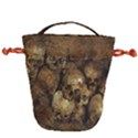 Skull Texture Vintage Drawstring Bucket Bag View1