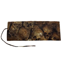 Skull Texture Vintage Roll Up Canvas Pencil Holder (s) by anzea