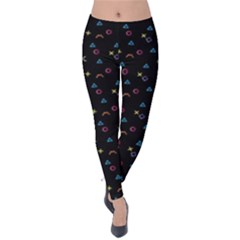 Abstract Texture Velvet Leggings by anzea