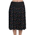 Abstract Texture Velvet Flared Midi Skirt View1