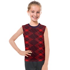 Pattern Rot Schwarz Kids  Mesh Tank Top by dedoma
