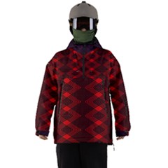 Pattern Rot Schwarz Men s Ski And Snowboard Waterproof Breathable Jacket by dedoma