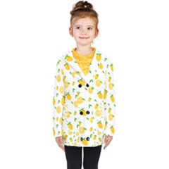 Illustrations Lemon Citrus Fruit Yellow Kids  Double Breasted Button Coat by anzea