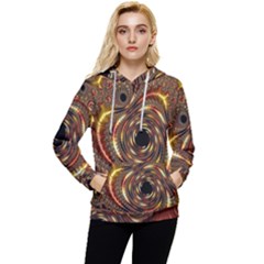 Geometric Art Fractal Abstract Art Women s Lightweight Drawstring Hoodie by Ndabl3x