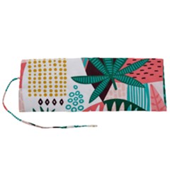 Abstract Seamless Pattern With Tropical Leaves Roll Up Canvas Pencil Holder (s) by Hannah976