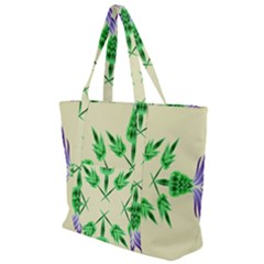 Thistle Flower Purple Thorny Flora Zip Up Canvas Bag by Bajindul