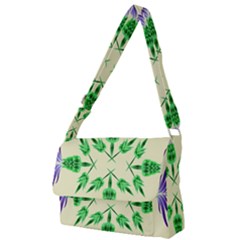 Thistle Flower Purple Thorny Flora Full Print Messenger Bag (l) by Bajindul