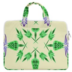 Thistle Flower Purple Thorny Flora Macbook Pro 13  Double Pocket Laptop Bag by Bajindul