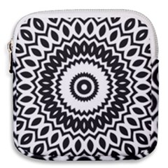 Circular Concentric Radial Symmetry Abstract Mini Square Pouch by Proyonanggan