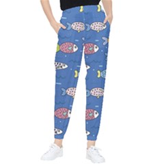 Sea Fish Blue Submarine Animal Women s Tapered Pants by Proyonanggan