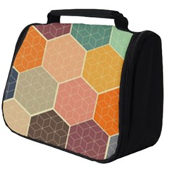 Abstract Hex Hexagon Grid Pattern Honeycomb Full Print Travel Pouch (big) by Proyonanggan