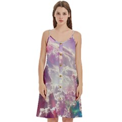 Clouds Multicolor Fantasy Art Skies Women s Spaghetti Strap Pullover Cami Dress by Ket1n9