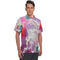 Clouds Multicolor Fantasy Art Skies Men s Polo T-shirt by Ket1n9