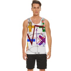 Mathematics Formula Physics School Men s Wide Collar Tank Top by Bedest