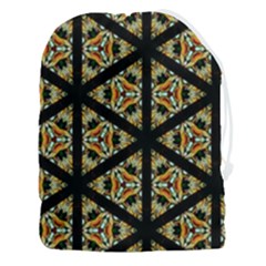 Pattern Stained Glass Triangles Drawstring Pouch (3xl) by HermanTelo