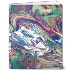 Abstract Strata Iv 8  X 10  Softcover Notebook by kaleidomarblingart