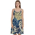 Abstract Art Tropical Leaves Women s Spaghetti Strap Pullover Cami Dress View1