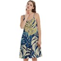 Abstract Art Tropical Leaves Women s Spaghetti Strap Pullover Cami Dress View2