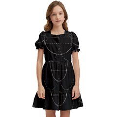 Math Board Circuit Circuits Computer Shield Tech Technology Kids  Puff Sleeved Dress by Loisa77