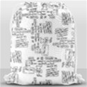 Blackboard Algorithms Black and White Pattern Drawstring Bag (Large) View2
