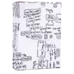 Blackboard Algorithms Black And White Pattern Playing Cards Single Design (rectangle) With Custom Box by dflcprintsclothing