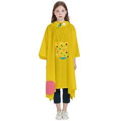 Moles Points Background Pattern Kids  Hooded Rain Ponchos by Loisa77