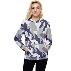 Camo Army Black White Women s Lightweight Drawstring Hoodie by Loisa77