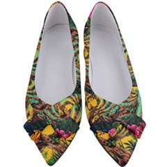 Monkey Tiger Bird Parrot Forest Jungle Style Women s Bow Heels by Grandong