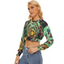 Monkey Tiger Bird Parrot Forest Jungle Style Lightweight Long Sleeve Sweatshirt View2