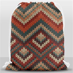 Texture Pattern Fabric Drawstring Bag (large) by Loisa77