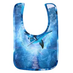 Dolphin Blue Fantasy Baby Bib by Loisa77