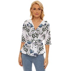 Flower Seamless Pattern Victorian Lightweight Drawstring Hooded Top by Loisa77