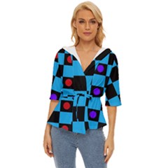 Background Pattern Geometric Game Lightweight Drawstring Hooded Top by Loisa77