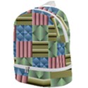 Patchwork Tile Pattern Mosaic Zip Bottom Backpack View1