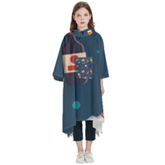 Pattern Seamless Background Texture Kids  Hooded Rain Ponchos by Loisa77