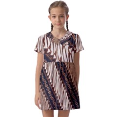 Batik Indonesian Culture Indonesia Authentic Kids  Asymmetric Collar Dress by Perong