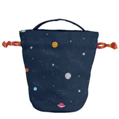 Space Nasa Galaxy Drawstring Bucket Bag by Perong