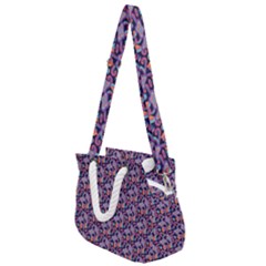 Trippy Cool Pattern Rope Handles Shoulder Strap Bag by designsbymallika
