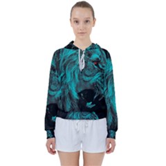 Angry Male Lion Predator Carnivore Women s Tie Up Sweat by Ndabl3x