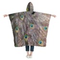 Peacock Bird Animal Peafowl Kids  Hooded Rain Ponchos View2