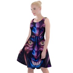 Shadow Madness (ai) Knee Length Skater Dress by dflcprintsclothing