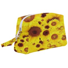 Beautiful Sunflowers Wristlet Pouch Bag (large) by Ket1n9