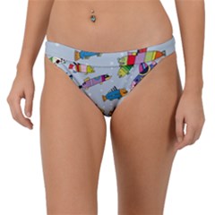 Fish Ocean Sea Water Diving Blue Band Bikini Bottoms by Perong